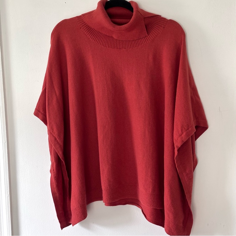 Tyler Boe Luxe Cashmere Blend Sweater Poncho Minimalist Small
